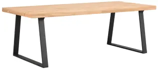 Brooklyn 220X95 cm U Metallben Lackad Ek - Rowico Home - Bonus M&ouml;bler