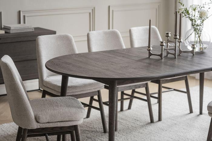 Bild 8, Amesbury Brunlackad ek / Ljusbeige - Rowico Home - Bonus Möbler