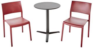 Arket &Oslash;60, H74 cm och Lilibet Stolar Bordeaux - Brafab - Bonus M&ouml;bler