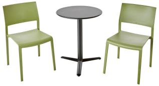 Arket &Oslash;60, H74 cm och Lilibet Stolar Olive Green - Brafab - Bonus M&ouml;bler