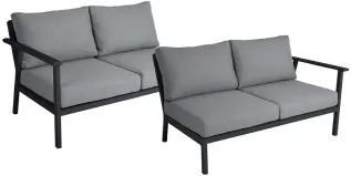 Samvaro L&aring;g Avslut v&auml;nster och h&ouml;ger Antracit / Gr&aring; - Brafab - Bonus M&ouml;bler