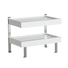 Nadja Golv 50 cm 2 Plan Vitlackad Bj&ouml;rk - Oscarssons M&ouml;bel - Bonus M&ouml;bler