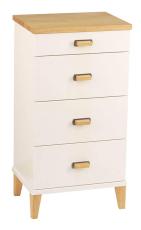Malva 40 cm 4 l&aring;dor Vitlackad MDF & Vitoljad Ek - Oscarssons M&ouml;bel - Bonus M&ouml;bler
