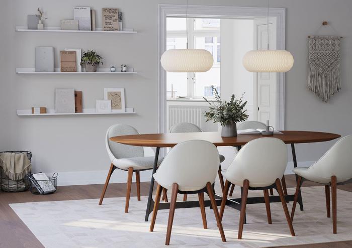 Bild 8, Arch Bouclétyg med träben Bone White / Walnut - Dan-Form - Bonus Möbler