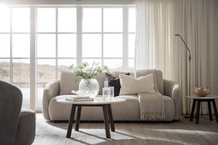 Bild 11, Taransay Ø60 cm Beige travertin Brun ek - Rowico Home - Bonus Möbler