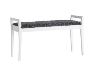 Meja F&aring;rskinnslook M&ouml;rkgr&aring; Vitlackad Bj&ouml;rk - Oscarssons M&ouml;bel - Bonus M&ouml;bler