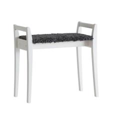 Meja F&aring;rskinnslook M&ouml;rkgr&aring; Vitlackad Bj&ouml;rk - Oscarssons M&ouml;bel - Bonus M&ouml;bler