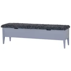 Klinte 160 cm Gr&aring;lack Gr&aring; F&aring;rskinnslook - Torkelson - Bonus M&ouml;bler