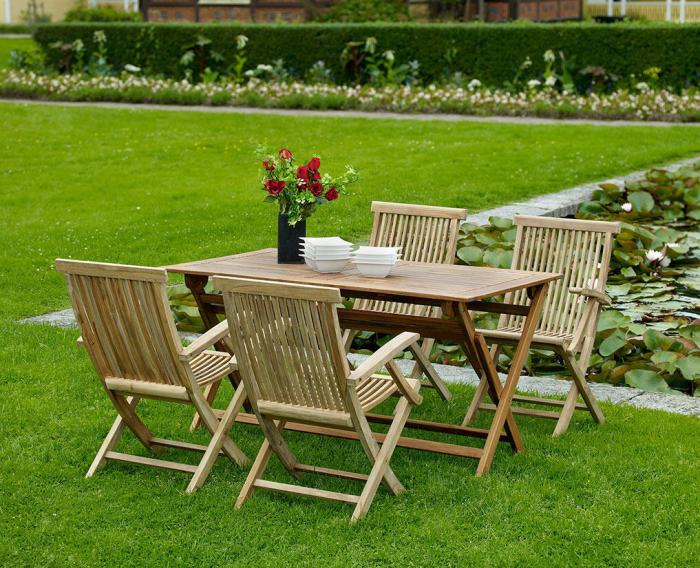 Bild 2, Turin 140X80 cm Teak - Brafab - Bonus Möbler