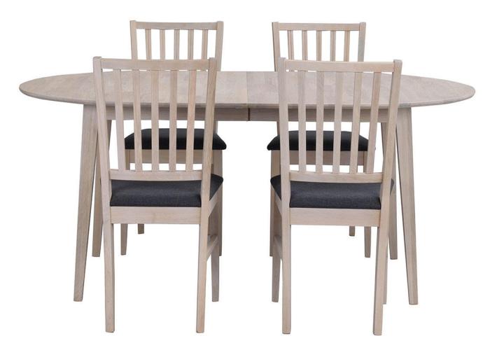 Bild 6, Filippa Oval 170-210X105 cm Vitpigmenterad ek - Rowico Home - Bonus Möbler