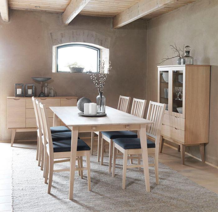 Bild 10, Filippa Vitpigmenterad Ek / Grått tyg - Rowico Home - Bonus Möbler