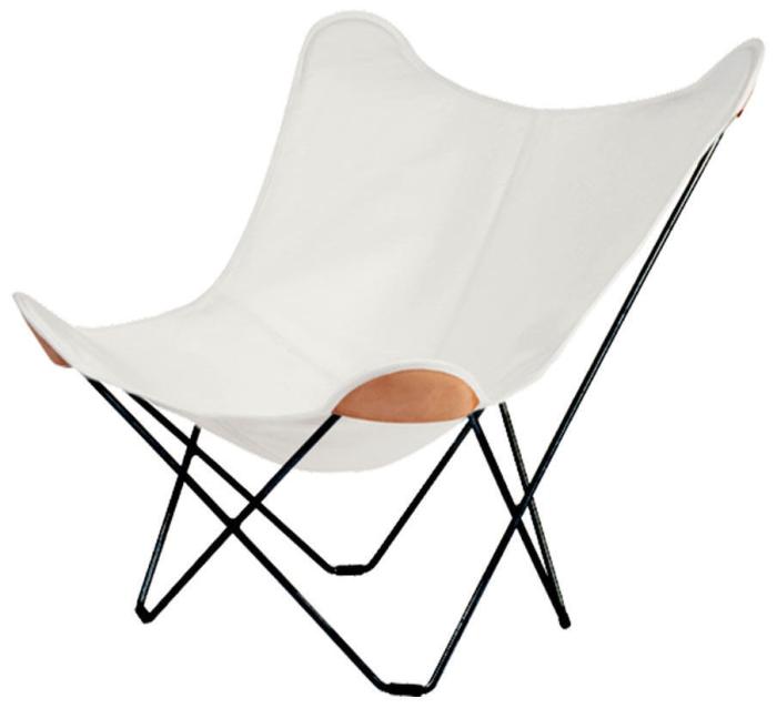 Bild 2, Cotton Canvas Mariposa med läderhörn Offwhite - Cuero Design - Bonus Möbler