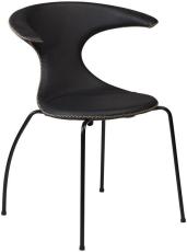 Flair L&auml;der / Svart Black - Dan-Form - Bonus M&ouml;bler