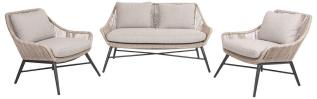 Pembroke Beige 2-sitssoffa och tv&aring; f&aring;t&ouml;ljer - Brafab - Bonus M&ouml;bler