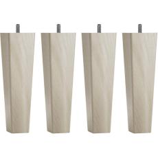 Fyrkantigt Konat Tr&auml;ben Vitlaserad Ek 14 cm - Jensen Beds - Bonus M&ouml;bler