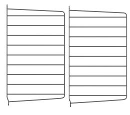 String V&auml;ggavlar 50X30 cm 2-pack - String - Bonus M&ouml;bler