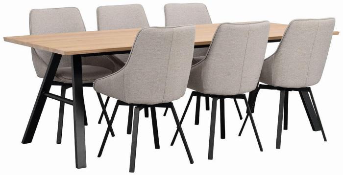 Bild 7, Alison Metallben / Tyg Beige tyg - Rowico Home - Bonus Möbler