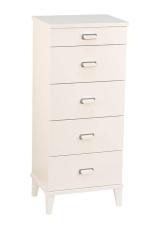 Malva 40 cm 5 l&aring;dor Vitlackad MDF - Oscarssons M&ouml;bel - Bonus M&ouml;bler