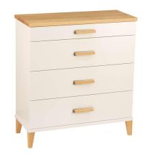 Malva 70 cm 4 l&aring;dor Vitlackad MDF & Vitoljad Ek - Oscarssons M&ouml;bel - Bonus M&ouml;bler