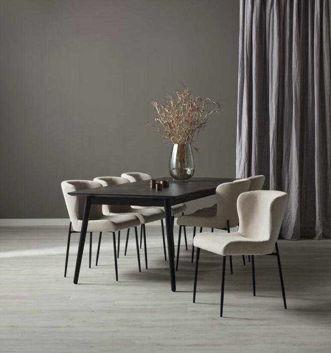 Bild 9, Glam Bouclétyg Simply Beige / Black - Dan-Form - Bonus Möbler