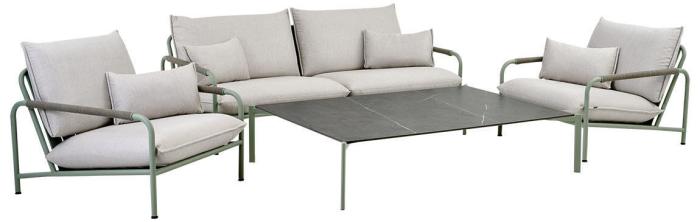 Bild 3, Hallavara 162X112 cm Dusty Green / Mörkgrå - Brafab - Bonus Möbler