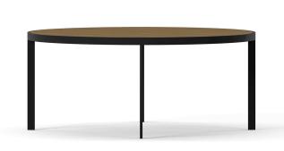 Square &Oslash;93 cm Svart Burned Walnut - Englesson - Bonus M&ouml;bler