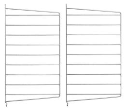 String V&auml;ggavlar 50X30 cm 2-pack Galvaniserad - String - Bonus M&ouml;bler