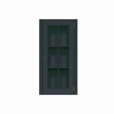 Stockholm Vitrin L&aring;g 1 D&ouml;rr H&ouml;ger 1-sektion Black - Englesson - Bonus M&ouml;bler