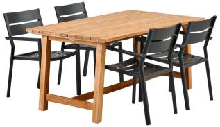Keros 160X90 cm och Delia Stolar, Svart - Brafab - Bonus M&ouml;bler