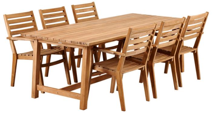 Bild 10, Keros 220X100 cm Teak - Brafab - Bonus Möbler