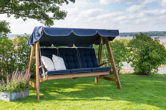 Bild 11, Texas 90 Hög 56 cm bred Navy med vit kant polyester - Hillerstorp - Bonus Möbler