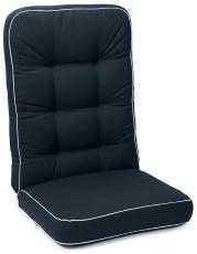 Texas 90 H&ouml;g 56 cm bred Navy med vit kant polyester - Hillerstorp - Bonus M&ouml;bler