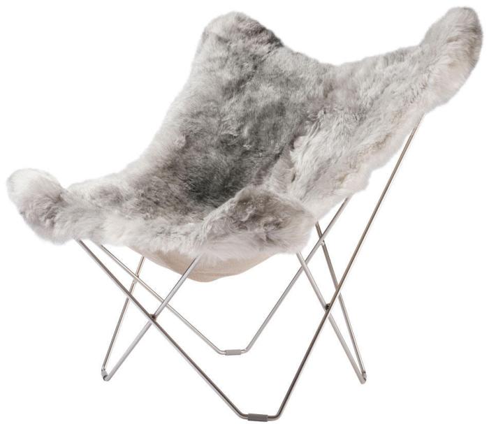 Bild 3, Iceland Mariposa Shorn Grey - Cuero Design - Bonus Möbler