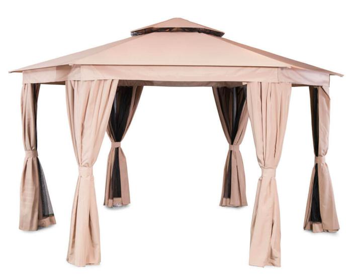 Bild 3, Luxor 6-kantig Ø400 cm Mörkbeige - Hillerstorp - Bonus Möbler