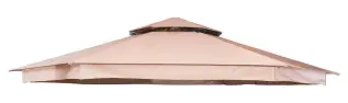 Luxor 6-kantig &Oslash;400 cm M&ouml;rkbeige - Hillerstorp - Bonus M&ouml;bler