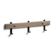 Nadja 40 cm 3 krokar Mattsvart St&aring;l R&ouml;kt Oljad Ek - Oscarssons M&ouml;bel - Bonus M&ouml;bler