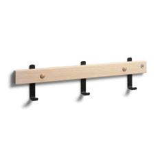 Nadja 40 cm 3 krokar Mattsvart St&aring;l Vitoljad Ek - Oscarssons M&ouml;bel - Bonus M&ouml;bler