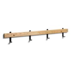 Nadja 70 cm 4 krokar Mattsvart St&aring;l Lackad Ek - Oscarssons M&ouml;bel - Bonus M&ouml;bler