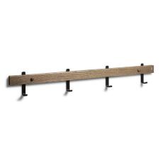 Nadja 70 cm 4 krokar Mattsvart St&aring;l R&ouml;kt Oljad Ek - Oscarssons M&ouml;bel - Bonus M&ouml;bler