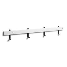 Nadja 70 cm 4 krokar Mattsvart St&aring;l Vitlackad Bj&ouml;rk - Oscarssons M&ouml;bel - Bonus M&ouml;bler