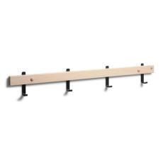 Nadja 70 cm 4 krokar Mattsvart St&aring;l Vitoljad Ek - Oscarssons M&ouml;bel - Bonus M&ouml;bler