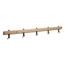 Nadja 90 cm 5 krokar Mattsvart St&aring;l Lackad Ek - Oscarssons M&ouml;bel - Bonus M&ouml;bler