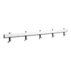 Nadja 90 cm 5 krokar Mattsvart St&aring;l Vitlackad Bj&ouml;rk - Oscarssons M&ouml;bel - Bonus M&ouml;bler
