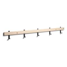 Nadja 90 cm 5 krokar Mattsvart St&aring;l Vitoljad Ek - Oscarssons M&ouml;bel - Bonus M&ouml;bler