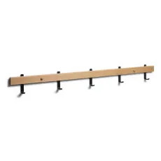Nadja 90 cm 5 krokar Mattsvart St&aring;l Lackad Ek - Oscarssons M&ouml;bel - Bonus M&ouml;bler