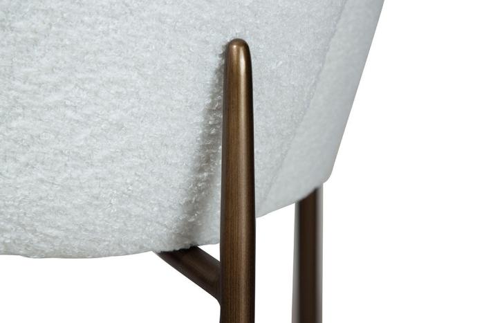 Bild 6, Orbit Låg Bouclétyg rPES Snow / Antique Brass - Dan-Form - Bonus Möbler