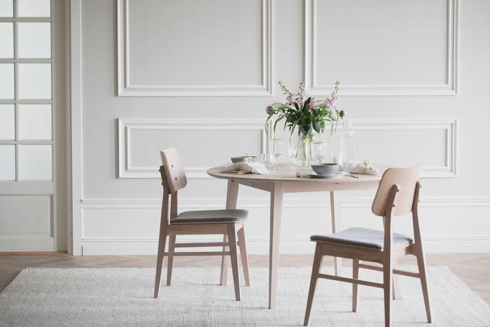 Bild 12, Filippa Runt 120-165X120 cm Vitpigmenterad ek - Rowico Home - Bonus Möbler