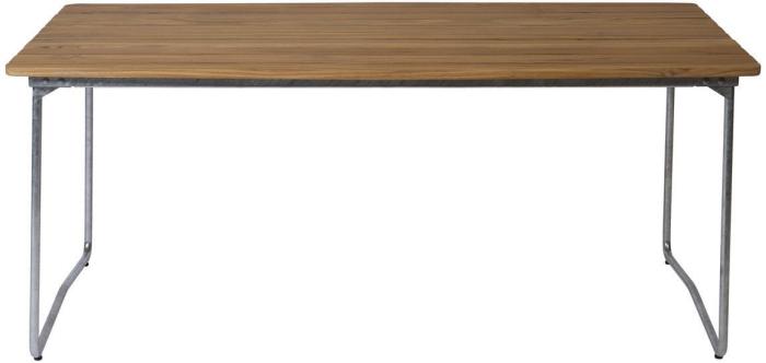 Bild 3, Bord B31 170 och Stol 1 Obehandlad Teak / Varmförzinkat Stativ - Grythyttan Stålmöbler - Bonus Möbler