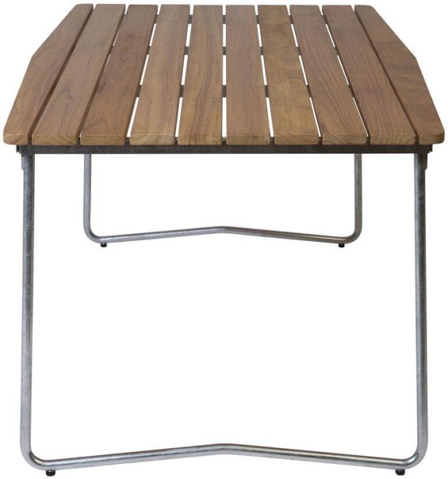 Bild 4, Bord B31 170 och Stol 1 Obehandlad Teak / Varmförzinkat Stativ - Grythyttan Stålmöbler - Bonus Möbler